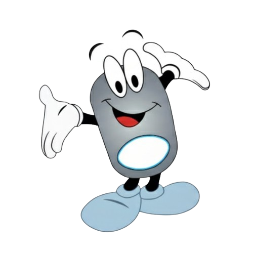 Mascote explicando
